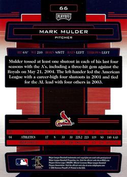 2005 Playoff Absolute Memorabilia #66 Mark Mulder Back