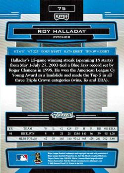 2005 Playoff Absolute Memorabilia #75 Roy Halladay Back