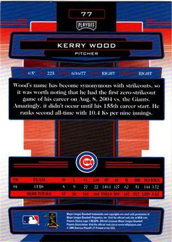2005 Playoff Absolute Memorabilia #77 Kerry Wood Back