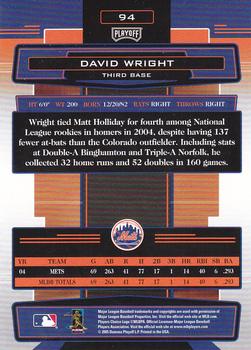 2005 Playoff Absolute Memorabilia #94 David Wright Back