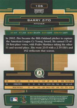 2005 Playoff Absolute Memorabilia #106 Barry Zito Back