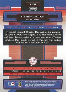 2005 Playoff Absolute Memorabilia #114 Derek Jeter Back