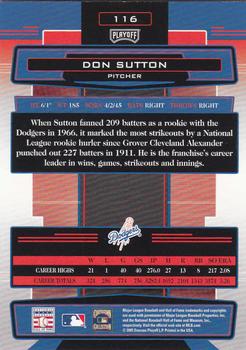 2005 Playoff Absolute Memorabilia #116 Don Sutton Back