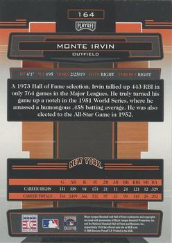 2005 Playoff Absolute Memorabilia #164 Monte Irvin Back