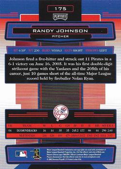2005 Playoff Absolute Memorabilia #175 Randy Johnson Back