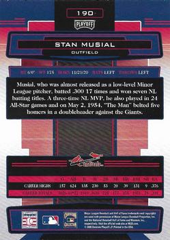 2005 Playoff Absolute Memorabilia #190 Stan Musial Back