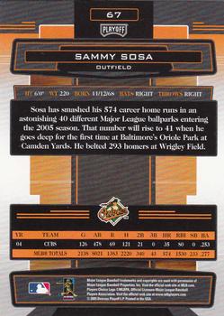 2005 Playoff Absolute Memorabilia #67 Sammy Sosa Back