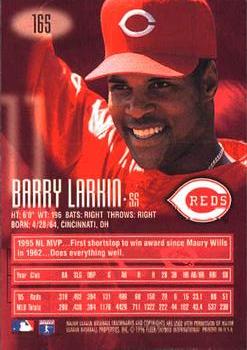 1996 E-Motion XL #165 Barry Larkin Back
