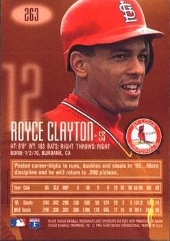 1996 E-Motion XL #263 Royce Clayton Back