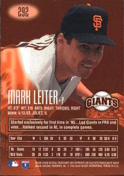 1996 E-Motion XL #292 Mark Leiter Back