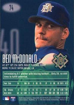 1996 E-Motion XL #74 Ben McDonald Back