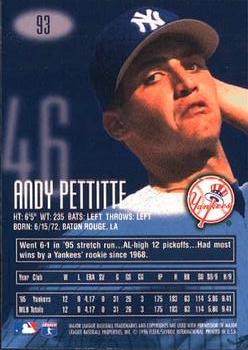 1996 E-Motion XL #93 Andy Pettitte Back
