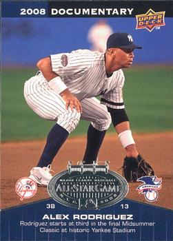 2008 Upper Deck Documentary - All-Star Game #ASG-AR Alex Rodriguez Front