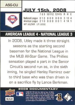 2008 Upper Deck Documentary - All-Star Game #ASG-CU Chase Utley Back