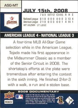 2008 Upper Deck Documentary - All-Star Game #ASG-MT Miguel Tejada Back