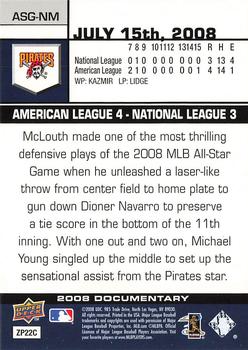 2008 Upper Deck Documentary - All-Star Game #ASG-NM Nate McLouth Back