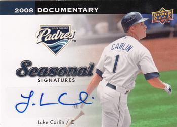 2008 Upper Deck Documentary - Seasonal Signatures #LC Luke Carlin Front