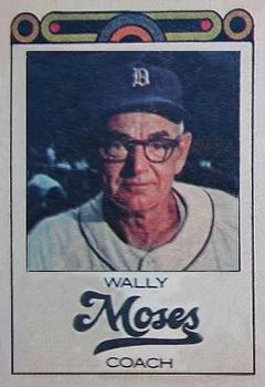 1968 Detroit Free Press Bubblegumless Detroit Tigers #NNO Wally Moses Front