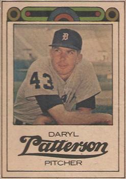 1968 Detroit Free Press Bubblegumless Detroit Tigers #NNO Daryl Patterson Front