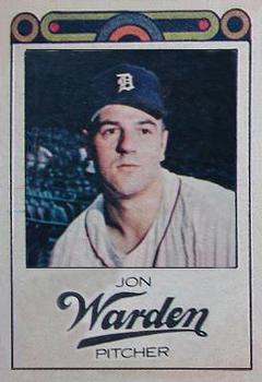 1968 Detroit Free Press Bubblegumless Detroit Tigers #NNO Jon Warden Front