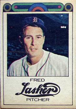 1968 Detroit Free Press Bubblegumless Detroit Tigers #NNO Fred Lasher Front