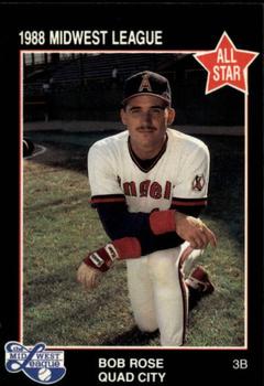 1988 Grand Slam Midwest League All-Stars #23 Bobby Rose Front