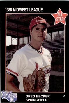 1988 Grand Slam Midwest League All-Stars #27 Greg Becker Front