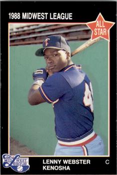 1988 Grand Slam Midwest League All-Stars #31 Lenny Webster Front