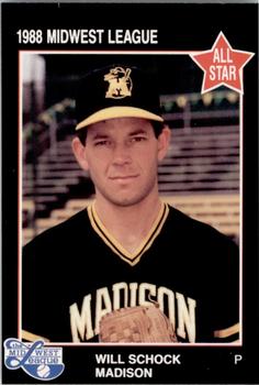 1988 Grand Slam Midwest League All-Stars #54 Will Schock Front