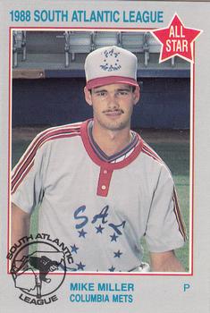 1988 Grand Slam South Atlantic League All-Stars #14 Mike Miller Front