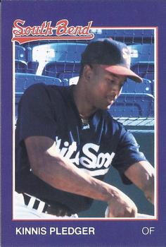 1988 Grand Slam South Bend White Sox #9 Kinnis Pledger Front