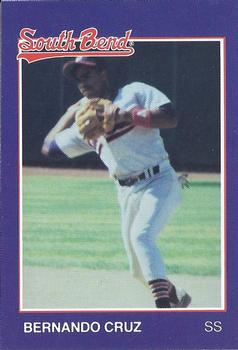 1988 Grand Slam South Bend White Sox #12 Bernardo Cruz Front