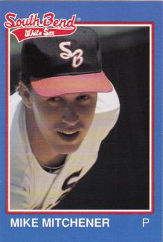 1989 Grand Slam South Bend White Sox #14 Mike Mitchener Front