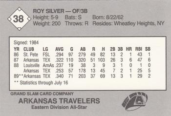 1989 Grand Slam Texas League All-Stars #38 Roy Silver Back