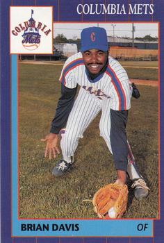 1990 Grand Slam Columbia Mets #12 Brian Davis Front
