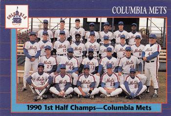 1990 Grand Slam Columbia Mets #30 Team Photo Front