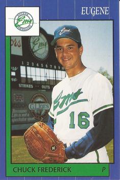 1990 Grand Slam Eugene Emeralds #8 Chuck Frederick Front