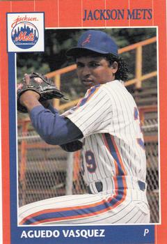 1990 Grand Slam Jackson Mets #19 Aguedo Vasquez Front