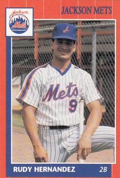 1990 Grand Slam Jackson Mets #21 Rudy Hernandez Front