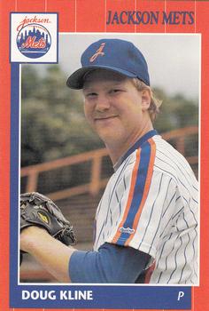 1990 Grand Slam Jackson Mets #2 Doug Kline Front
