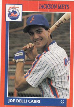 1990 Grand Slam Jackson Mets #9 Joe Delli Carri Front