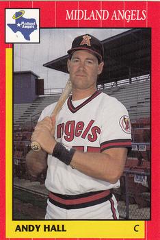 1990 Grand Slam Midland Angels #21 Andy Hall Front
