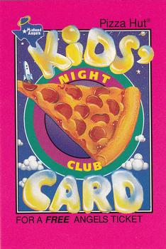 1990 Grand Slam Midland Angels #NNO Pizza Hut Kids Card Front