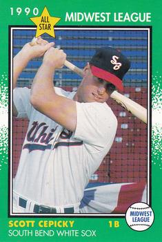 1990 Grand Slam Midwest League All-Stars #7 Scott Cepicky Front