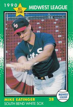 1990 Grand Slam Midwest League All-Stars #10 Mike Eatinger Front