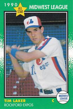 1990 Grand Slam Midwest League All-Stars #13 Tim Laker Front