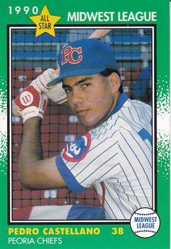 1990 Grand Slam Midwest League All-Stars #29 Pedro Castellano Front