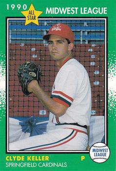 1990 Grand Slam Midwest League All-Stars #37 Clyde Keller Front