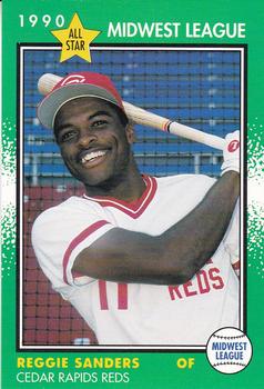 1990 Grand Slam Midwest League All-Stars #48 Reggie Sanders Front