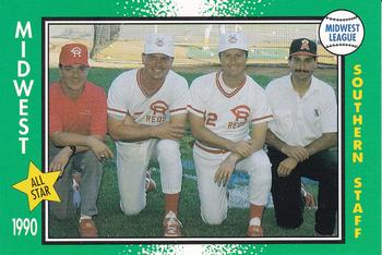 1990 Grand Slam Midwest League All-Stars #53 Terry Abbott / Robert Horowitz / Dave Miley / Tom Spencer Front